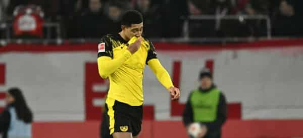 Borussia Dortmund midfielder Jobe Bellingham was sent off for a professional foul early in the second-half (Silas STEIN)