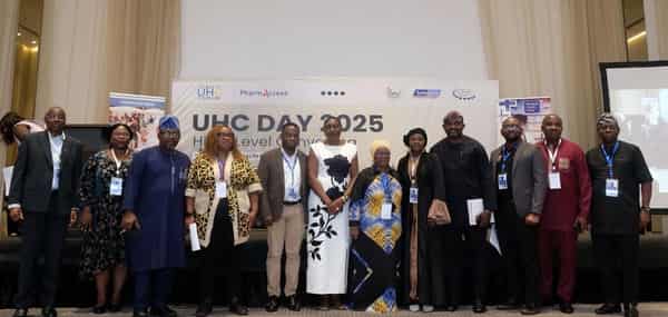 Stakeholders pose for a group photograph at the 2025 Universal Health Coverage Day event organised by the Nigeria UHC Forum in collaboration with PharmAccess Foundation.