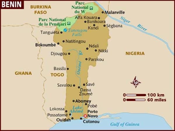 benin map