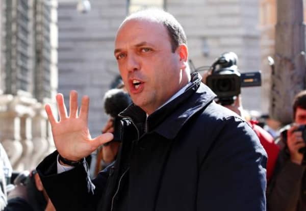 Italy’s Interior Minister Alfano arrives for a confidence vote at the Senate in Rome