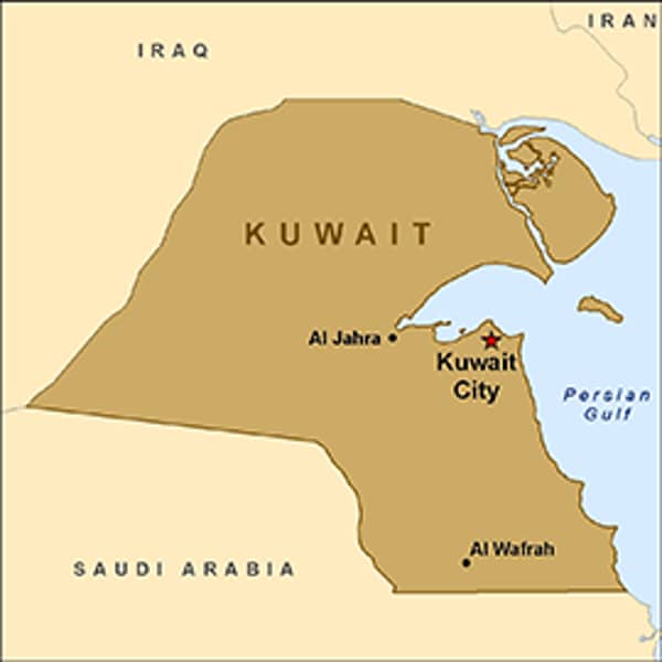 kuwait map