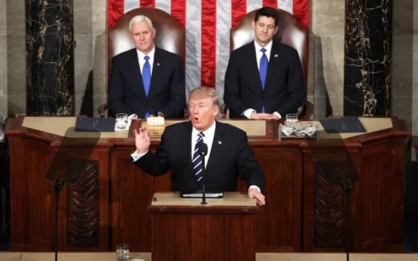 Donald Trump Delivers Address To Joint Session Of Congress