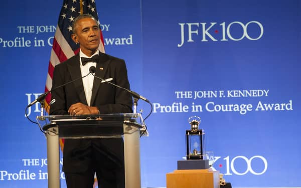 Barack Obama Receives JFK Profile In Courage Award
