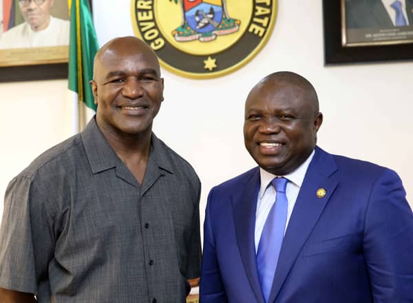 Evander Holyfield in Lagos