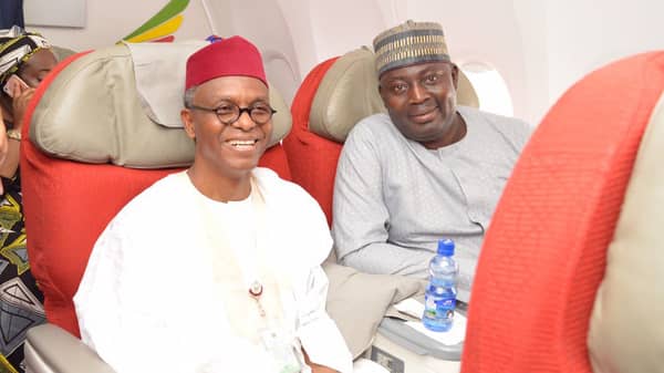 El-Rufai in an Ethipian Airline plane