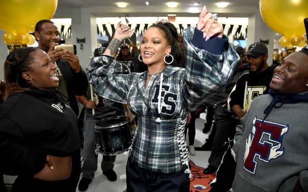 Rihanna Hosts Pep Rally To Celebrate Launch Of The AW17 FENTY PUMA By Rihanna Collection At Bloomingdales On 59th Street