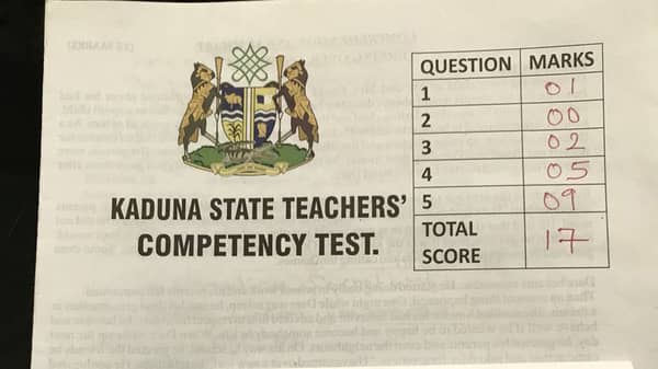 Kaduna Teachers’ Competence Test