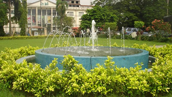 Pix2.X Water feature iin formal style garden