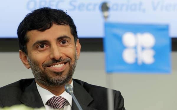 FILE PHOTO: UAE’s Oil Minister OPEC President Al Mazrouei addresses a news conference after an OPEC meeting in Vienna