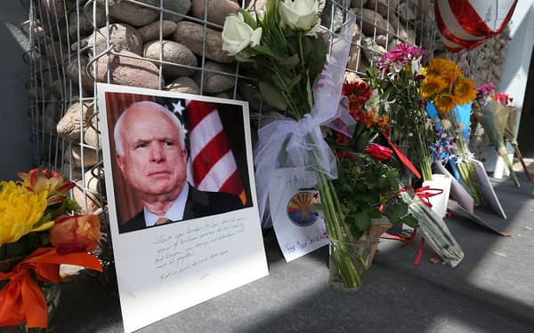 People Pay Respects To Late Sen. John McCain At Phoenix Funeral Home