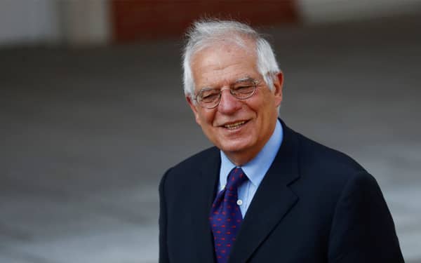 Spain’s Foreign Minister Josep Borrell arrives for a cabinet meeting at the Moncloa Palace in Madrid