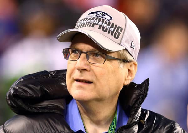 FILE PHOTO: Seattle Seahawks owner Paul Allen on the field before Super Bowl XLVIII against the Denver Broncos at MetLife Stadium in East Rutherford
