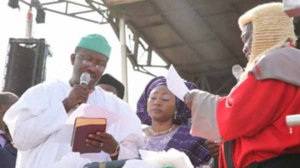 Ekiti state governor Kayode Fayemi during swearing in ceremony in Ado-Ekiti