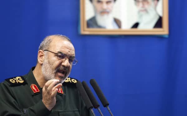 Hossein Salami, deputy head of Iran’s Revolutionary Guard, speaks during Tehran’s Friday prayers