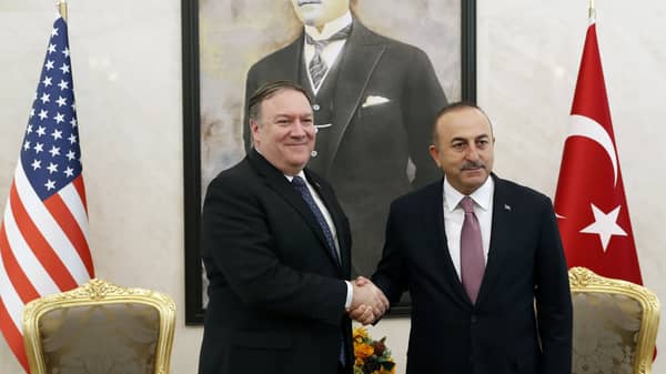 U.S. Secretary of State Mike Pompeo arrives in Ankara