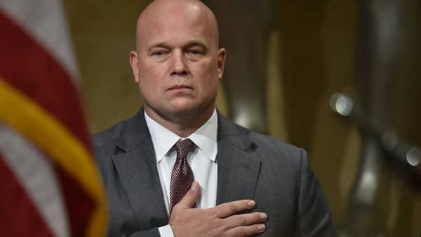 Acting US Attorney General Matthew Whitaker speaks at the Annual Veterans Appreciation Day Ceremony