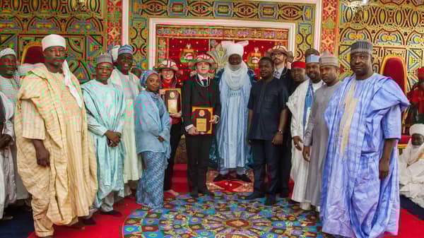 Representatives from the University of Dundee with the Emir of Keffi