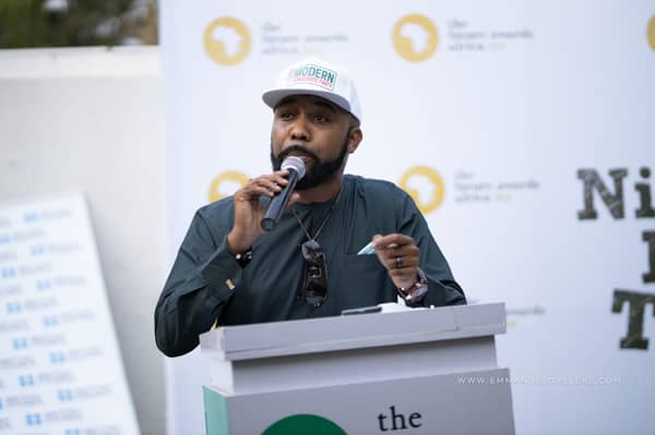 Bankole BankyW Wellington delivering the Keynote Address at #TFAA2018 Nominees Reception
