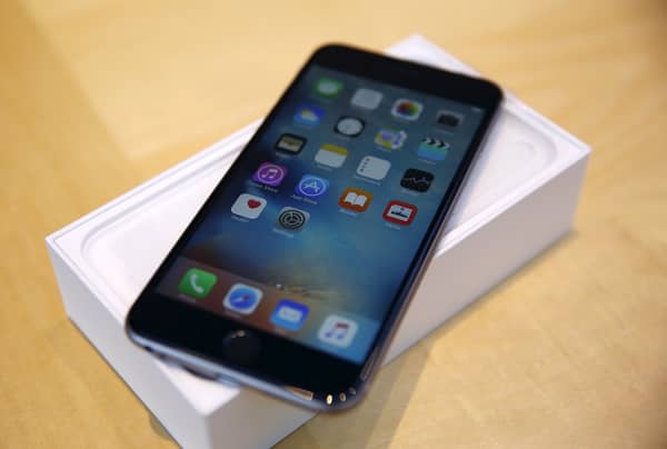 An iPhone 6S Plus is seen at the Apple retail store in Palo Alto