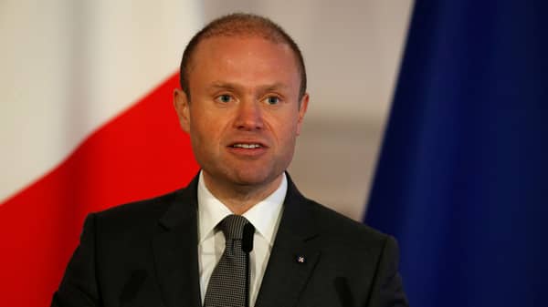 Malta’s Prime Minister Joseph Muscat addresses a press conference at his office in Valletta