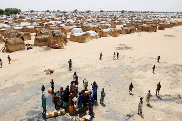 Maiduguri IDP camp ariel view Photo Signalng