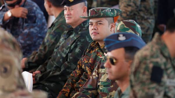 Myanmar army officer (C) attends opening ceremony of Cobra Gold, Asia’s largest annual multilateral military exercise, outside Bangkok