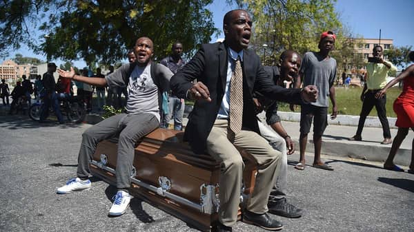 HAITI-UNREST-FUNERAL