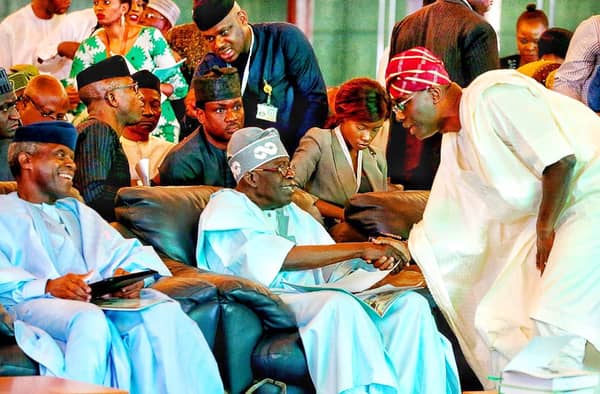 Bola Tinubu, Yemi Osinbajo and Babajide Sanwo-Olu