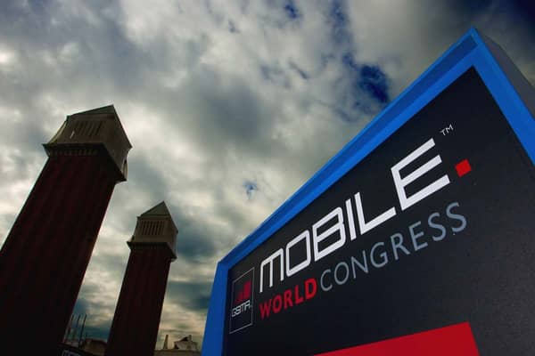 A sign reading ‘Mobile World Congress’ i