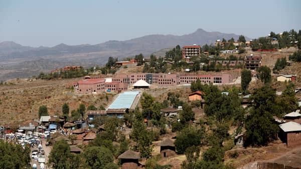 A genelal view shows a section of Lalibela town in Amhara