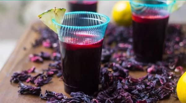 Zobo drink  and zobo leaves