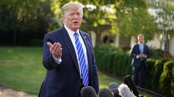 Trump departs the White House for Camp David