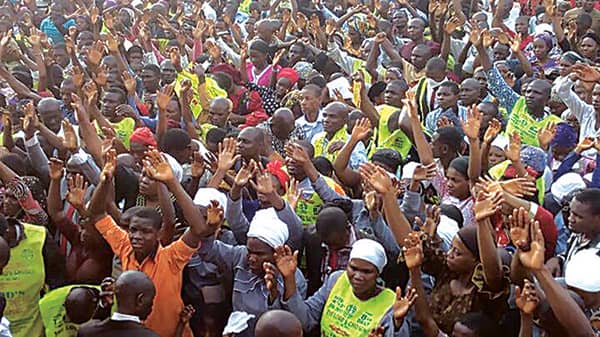 Worshippers at the Abakiliki Ebonyi State Crusade