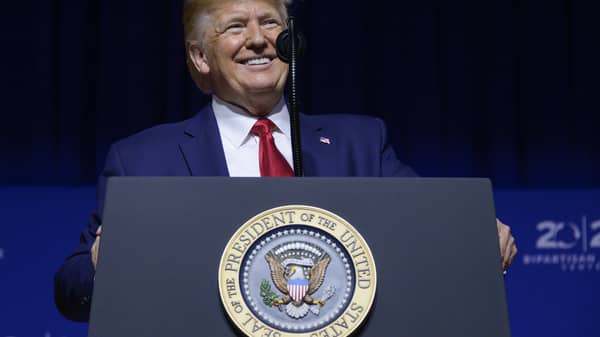 US President Donald Trump speaks at the 2019 Second Step Presidential Justice Forum