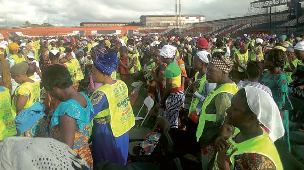 Congregants in Liberia