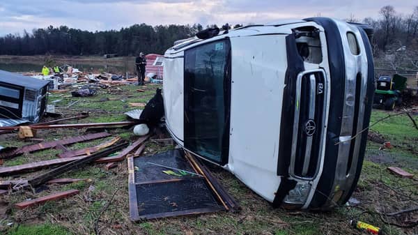 At least 11 dead as storms sweep through US south