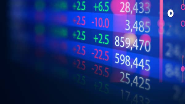 technical financial graph on technology abstract background