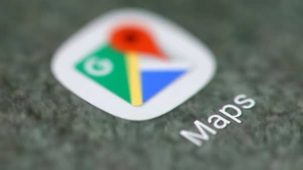 FILE PHOTO: The Google Maps app logo is seen on a smartphone in this illustration