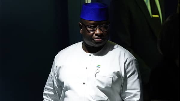 Sierra Leone’s President Julius Maada Bio arrives to address the 74th session of the United Nations General Assembly at U.N. headquarters in New York City, New York, U.S.