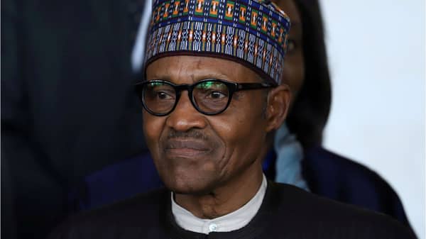 FILE PHOTO: Nigeria’s President Muhammadu Buhari is seen at the opening of the 33rd Ordinary Session of the Assembly of the Heads of State and the Government of the African Union (AU) in Addis Ababa