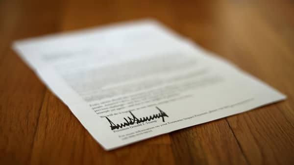 Stimulus Checks With President Trump’s Signature Sent Out To Americans