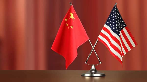 China and US Flag