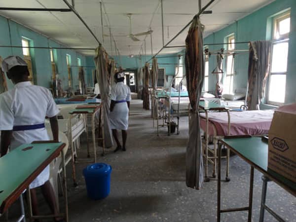 Diserted wards in the hospitals