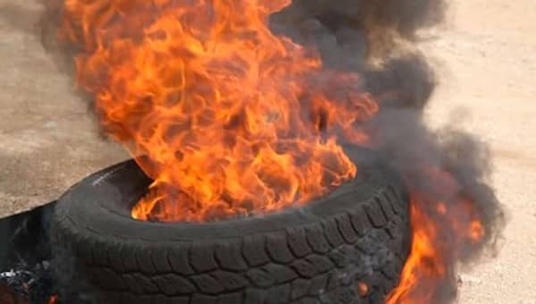 Tyre-burning