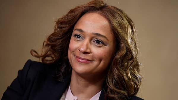 FILE PHOTO: Isabel Dos Santos, daughter of Angola’s former President and Africa’s richest woman, reacts during a Reuters interview in London, Britain