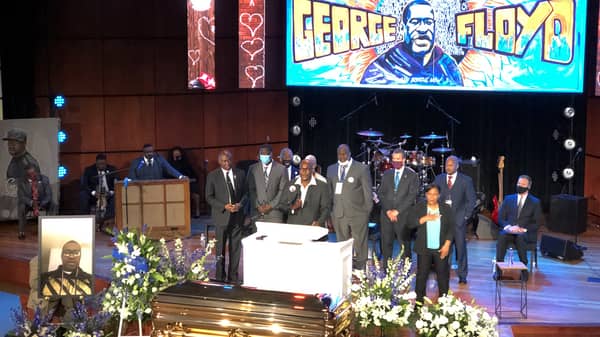 Memorial service for George Floyd, whose death at the hands of police sparked mass protests