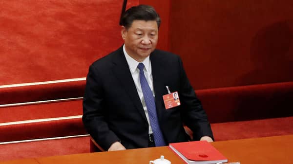 Chinese President Xi Jinping attends the closing session of NPC in Beijing