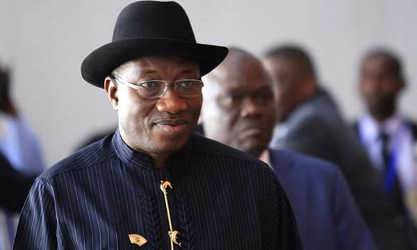 File picture of Jonathan arriving for a meeting in Addis Ababa