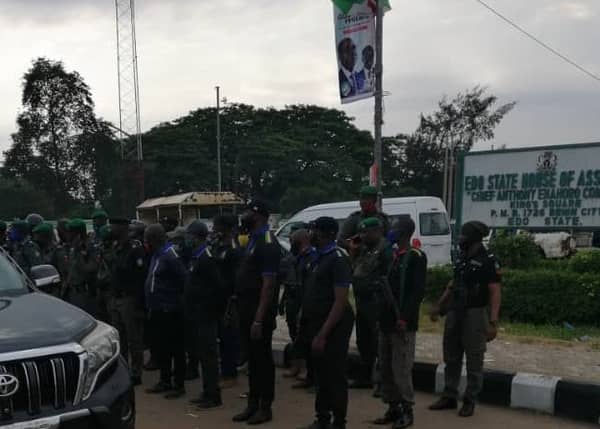 Policemen at Edo State Assembly