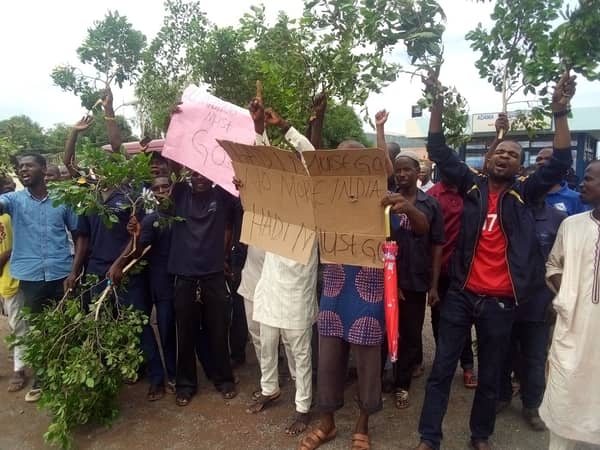 Protesting staff at Atiku’s Adama Beverages Company